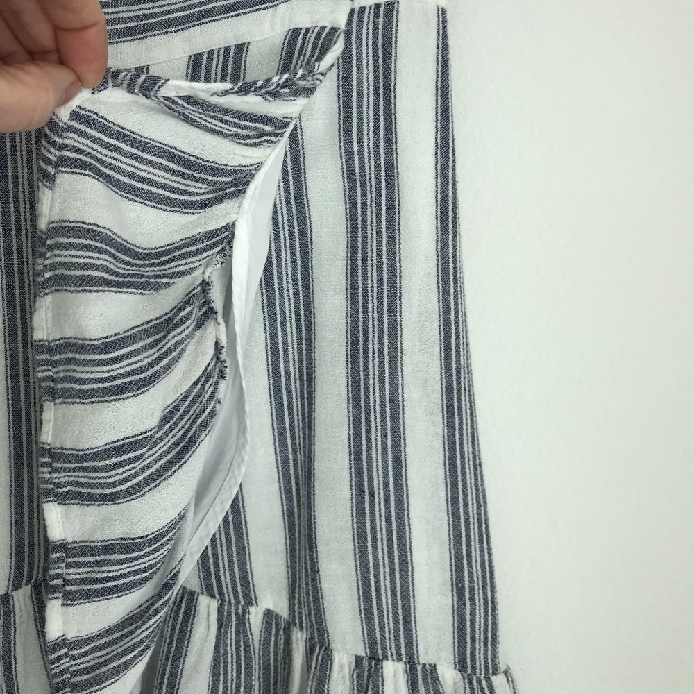 Rails Ruby Stanton Striped Wrap Front Ruffle Mini… - image 4